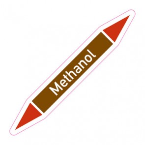 Aufkleber Rohrkennzeichnung · Rohrleitungskennzeichnung Methanol