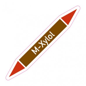 Aufkleber Rohrkennzeichnung · Rohrleitungskennzeichnung M-Xylol