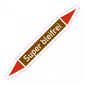 Rohrleitungskennzeichnung Super bleifrei · Aufkleber  | stark haftend