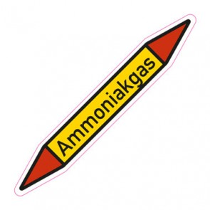 Aufkleber Rohrkennzeichnung · Rohrleitungskennzeichnung Ammoniakgas