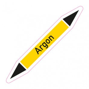 Rohrleitungskennzeichnung Argon · Aufkleber  | stark haftend