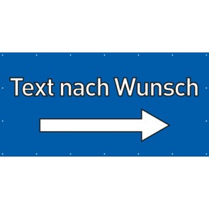 Banner Festivalbanner Wunschtext rechts | blau
