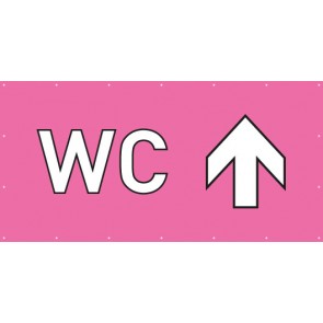 Banner Festivalbanner WC geradeaus | rosa