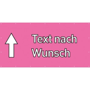 Banner Festivalbanner Wunschtext geradeaus | rosa