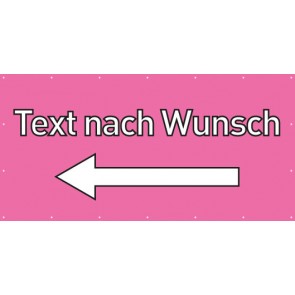 Banner Festivalbanner Wunschtext links | rosa