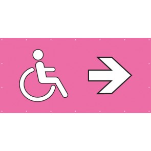 Banner Festivalbanner WC behindertengerecht rechts | rosa