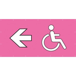Banner Festivalbanner WC behindertengerecht links | rosa
