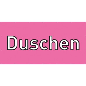 Banner Festivalbanner Duschen | rosa