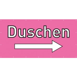 Banner Festivalbanner Duschen rechts | rosa
