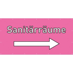 Banner Festivalbanner Sanitärräume rechts | rosa