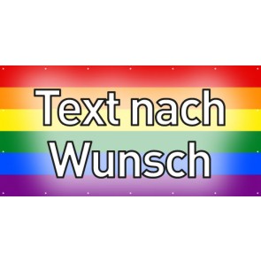 Banner Festivalbanner Wunschtext | regenbogenfarben