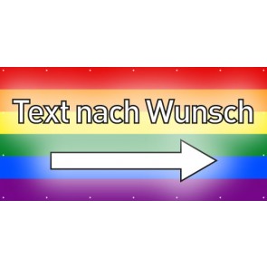 Banner Festivalbanner Wunschtext rechts | regenbogenfarben