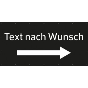 Banner Festivalbanner Wunschtext rechts | schwarz