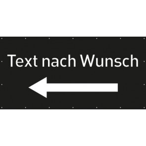 Banner Festivalbanner Wunschtext links | schwarz