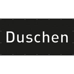 Banner Festivalbanner Duschen | schwarz