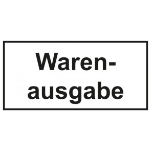 Tür-Schild Warenausgabe | weiss · schwarz · MAGNETSCHILD