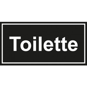 Tür-Aufkleber Toilette | schwarz · weiss | stark haftend