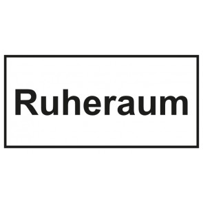 Tür-Schild Ruheraum | weiss · schwarz · MAGNETSCHILD
