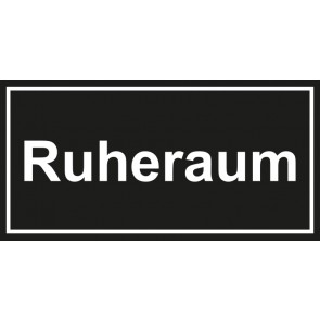 Tür-Schild Ruheraum | schwarz · weiss · MAGNETSCHILD