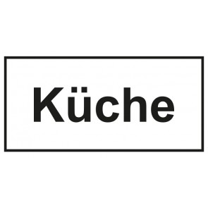 Tür-Schild Küche | weiss · schwarz · MAGNETSCHILD