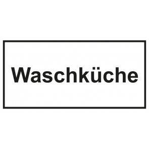Tür-Schild Waschküche | weiss · schwarz · MAGNETSCHILD