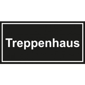 Tür-Schild Treppenhaus | schwarz · weiss