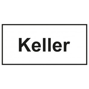 Tür-Schild Keller | weiss · schwarz