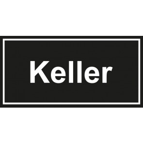 Tür-Schild Keller | schwarz · weiss · MAGNETSCHILD