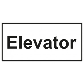 Tür-Schild Elevator | weiss · schwarz
