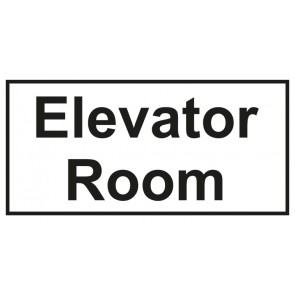 Tür-Aufkleber Elevator Room | weiss · schwarz | stark haftend