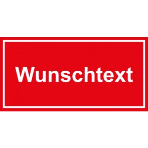Tür-Schild Wunschtext | rot · weiss · MAGNETSCHILD