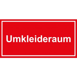 Tür-Schild Umkleideraum | rot · weiss · MAGNETSCHILD
