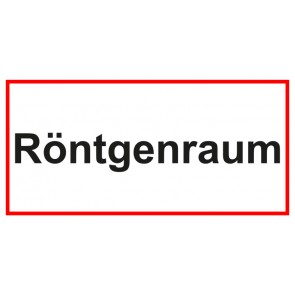 Tür-Schild Röntgenraum | weiss · rot · MAGNETSCHILD