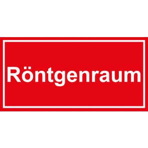 Tür-Schild Röntgenraum | rot · weiss