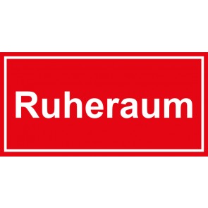 Tür-Schild Ruheraum | rot · weiss