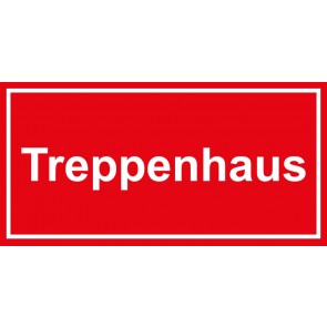 Tür-Schild Treppenhaus | rot · weiss