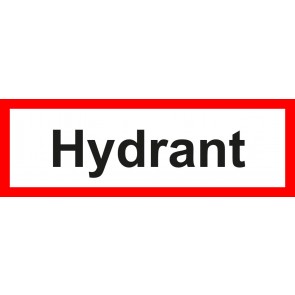 Feuerwehr Schild Hydrant · selbstklebend