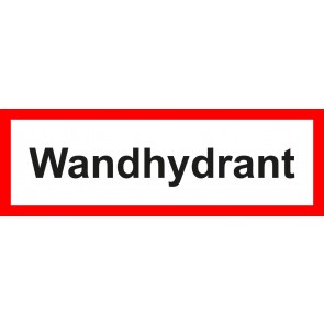Feuerwehr Schild Wandhydrant · selbstklebend