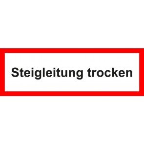 Magnetschild Feuerwehrzeichen Steigleitung trocken