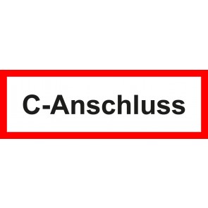 Magnetschild Feuerwehrzeichen C-Anschluss