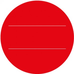 Schild QS Zeichen Blanko 2 Striche · rot | selbstklebend