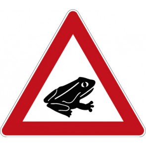 Verkehrsschild · Verkehrszeichen Gefahrzeichen Amphibienwanderung, Aufstellung links · Zeichen 101-24 