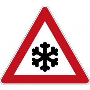 Verkehrzeichen Gefahrzeichen Schnee- oder Eisglätte · Zeichen 101-51  · MAGNETSCHILD