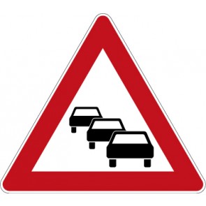 Verkehrzeichen Gefahrzeichen Stau · Zeichen 124  · MAGNETSCHILD