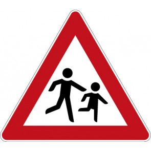 Verkehrsschild · Verkehrszeichen Gefahrzeichen Kinder, Aufstellung links · Zeichen 136-20 