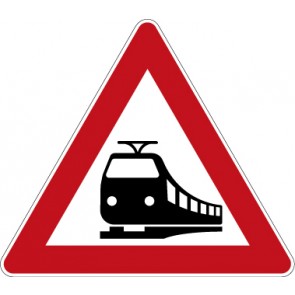 Aufkleber Gefahrzeichen  Bahnübergang · Zeichen 151 