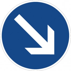 Verkehrsschild · Verkehrszeichen Vorschriftzeichen Vorgeschriebene Vorbeifahrt, rechts vorbei · Zeichen 222 
