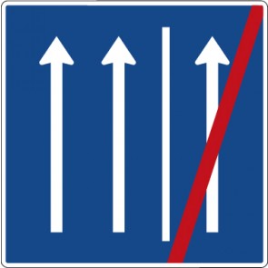 Verkehrzeichen Vorschriftzeichen Seitenstreifen nicht mehr befahren, 2 Fahrstreifen und Seitenstreifen · Zeichen 223.2-50  · MAGNETSCHILD