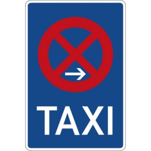 Verkehrsschild · Verkehrszeichen Vorschriftzeichen Taxenstand (Ende), Aufstellung rechts · Zeichen 229-20 