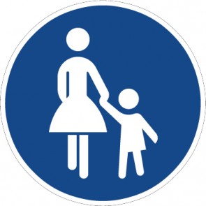 Aufkleber Vorschriftzeichen Sonderweg Fußgänger · Zeichen 239 | stark haftend - Verkehrszeichen STVO